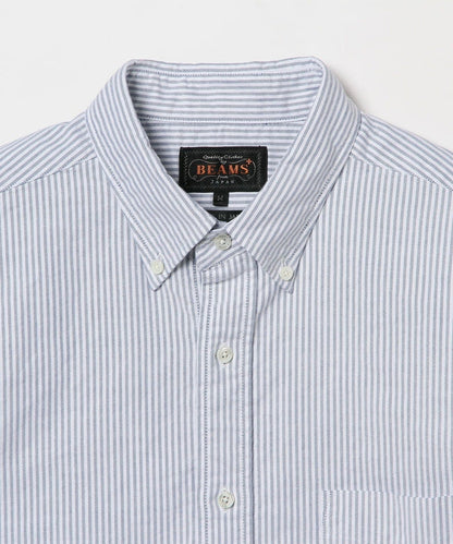 Beams Plus B.D. Short Sleeve Candy Stripe - Blue