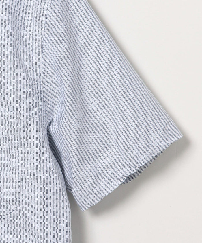 Beams Plus B.D. Short Sleeve Candy Stripe - Blue