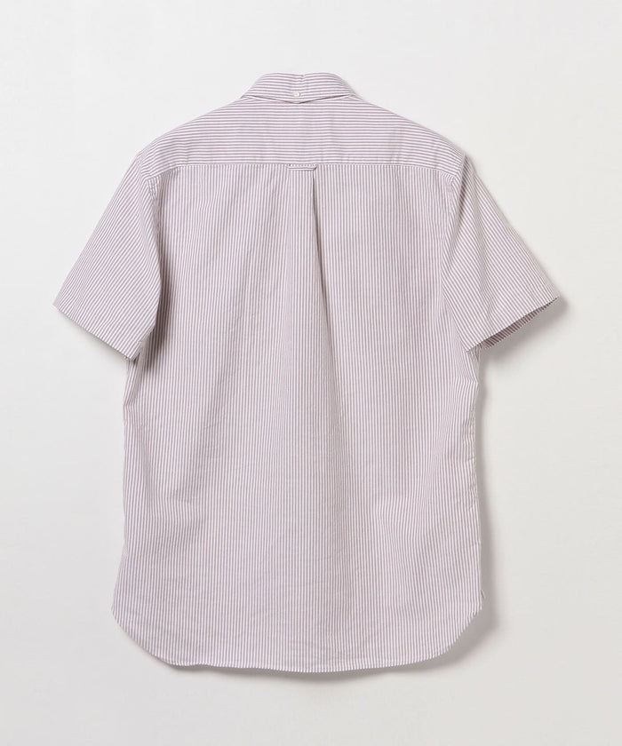 Beams Plus B.D. Short Sleeve Candy Stripe - Wine