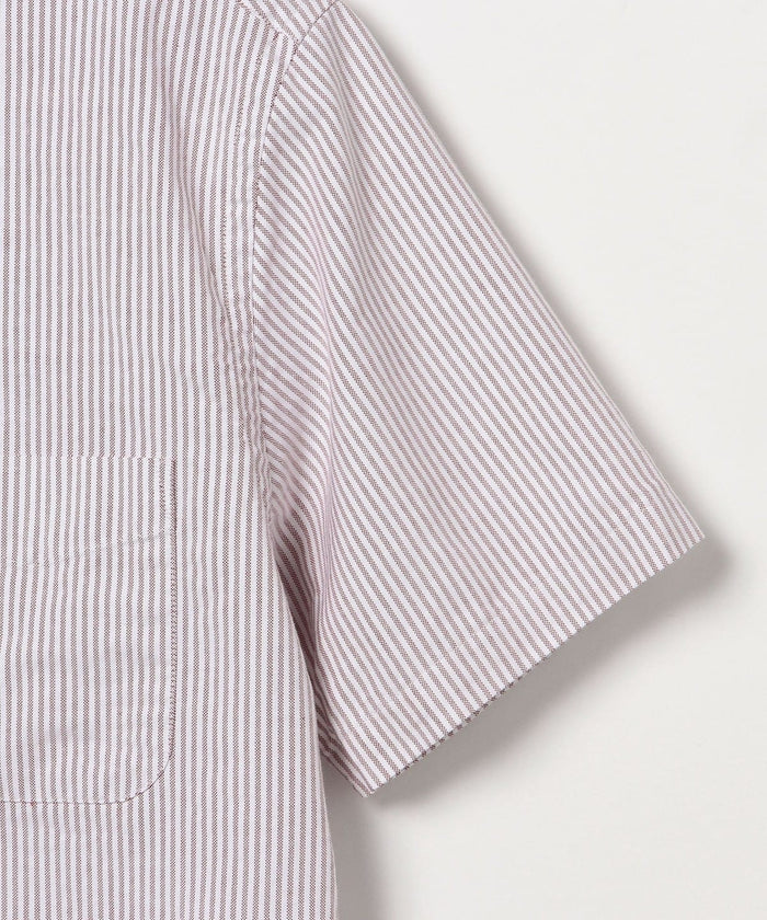 Beams Plus B.D. Short Sleeve Candy Stripe - Wine