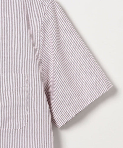 Beams Plus B.D. Short Sleeve Candy Stripe - Wine