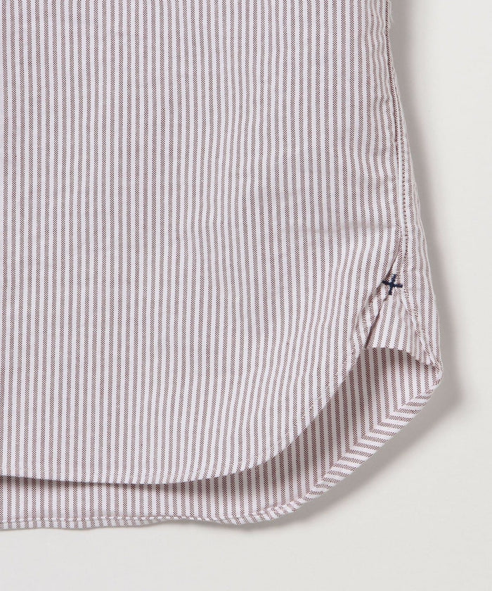 Beams Plus B.D. Short Sleeve Candy Stripe - Wine