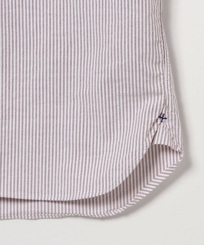 Beams Plus B.D. Short Sleeve Candy Stripe - Wine