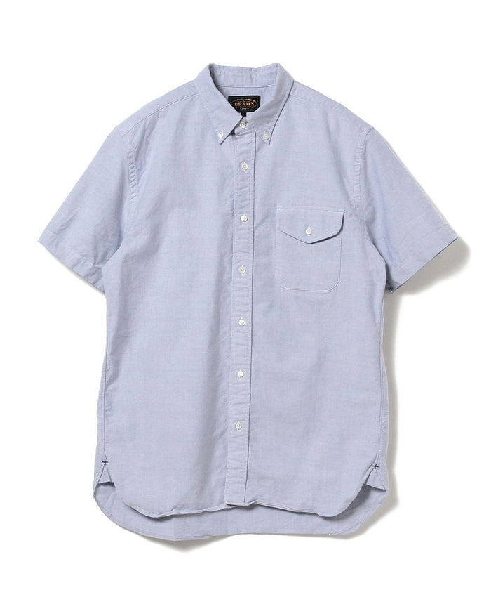 Beams Plus | B.D. Short Sleeve Oxford | Sax