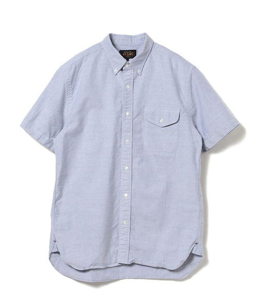 Beams Plus | B.D. Short Sleeve Oxford | Sax