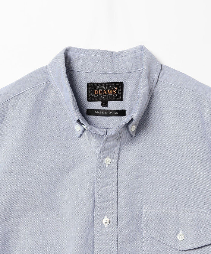 Beams Plus | B.D. Short Sleeve Oxford | Sax