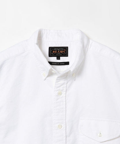 Beams Plus | B.D. Short Sleeve Oxford | White