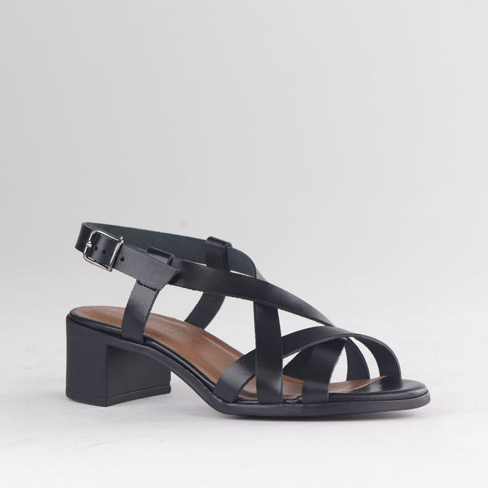 Froggie Shoes Shoes Block Heel Crossover Sandal