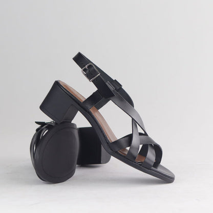 Froggie Shoes Shoes Block Heel Crossover Sandal