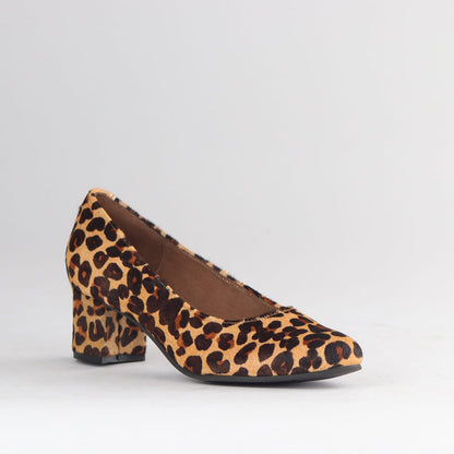 Froggie Shoes Shoes Froggie Women's Block Heel Court Shoe-Cheetah Print - 12985