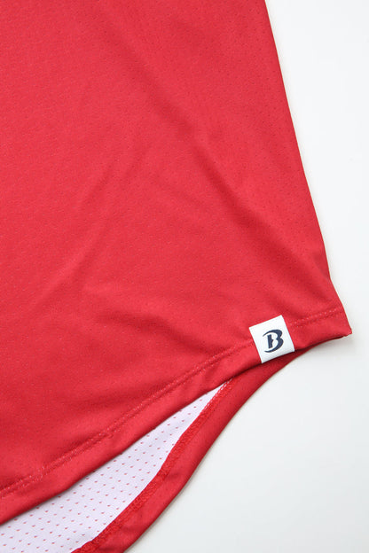 Boathouse | Fightins Henley Mesh Jersey | Red