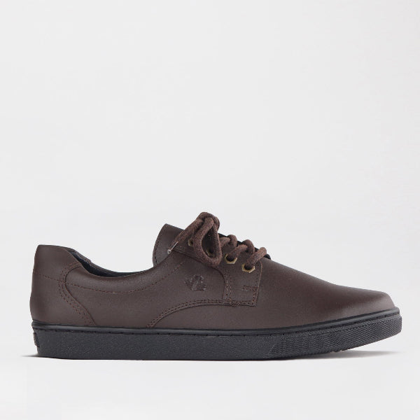 Froggie Boys Lace-up School Shoe in Brown - 11422 - single side.