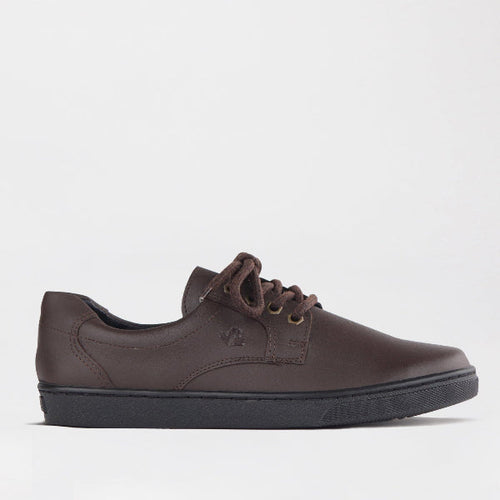 Froggie Boys Lace-up School Shoe in Brown - 11422 - single side.