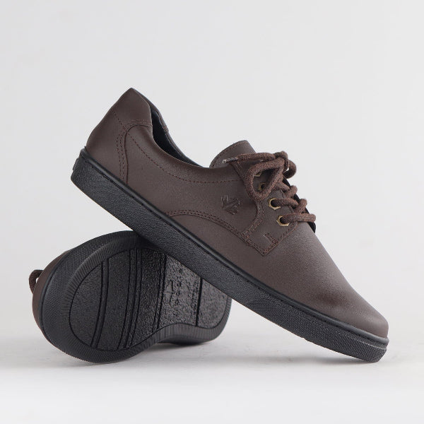 Froggie Boys Lace-up School Shoe in Brown - 11422 - pair.