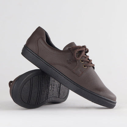 Froggie Boys Lace-up School Shoe in Brown - 11422 - pair.