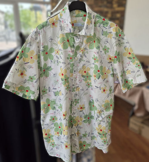 Chemise hawaïenne vintage Seaplane – Taille L – 100 % coton