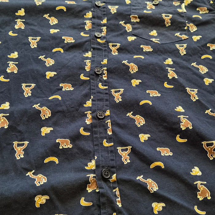 Chemise Vintage Soulstar England - Singes & Bananes Marine - Coton - Regular Fit - M