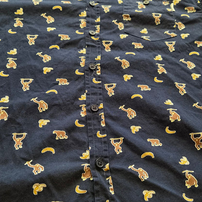 Chemise Vintage Soulstar England - Singes & Bananes Marine - Coton - Regular Fit - M