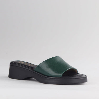 Factory Shop Shoes Froggie Women's Mule Sandal in Pine- 12925