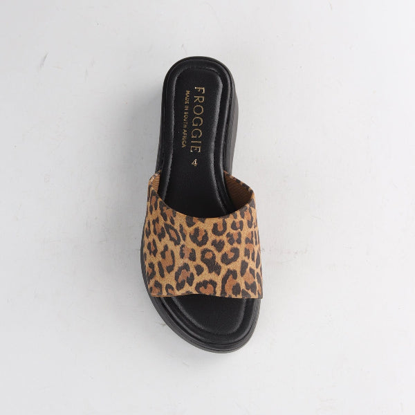 Factory Shop Shoes Froggie Women's Mule Sandal in Leopard - 12925