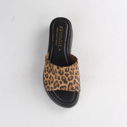 Factory Shop Shoes Froggie Women's Mule Sandal in Leopard - 12925