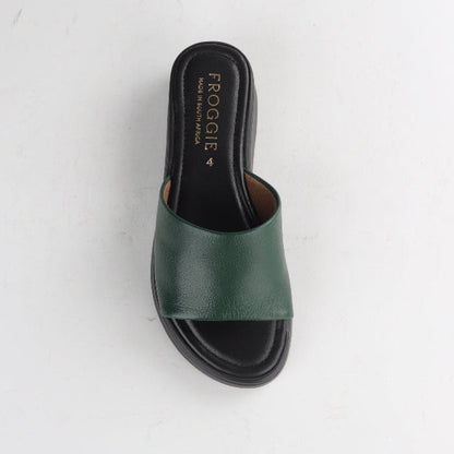 Factory Shop Shoes Froggie Women's Mule Sandal in Pine- 12925
