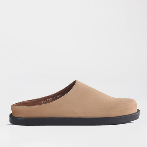 Froggie Women’s Clog- Beige Suede Leather- 13008 - side.