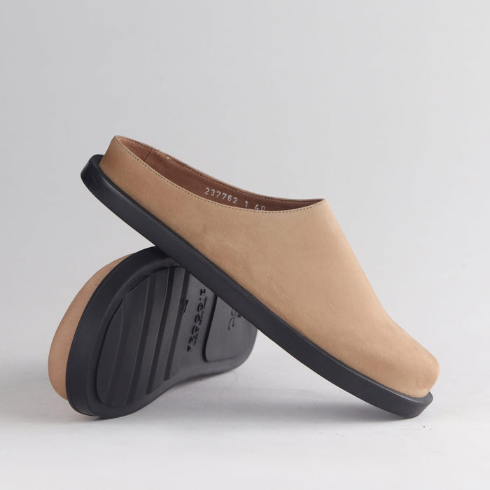 Froggie Women’s Clog- Beige Suede Leather- 13008 - pair.