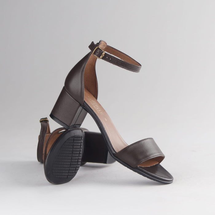 Froggie Shoes Shoes Froggie Women's Closed back ankle strap Sandal-Brown - 11879