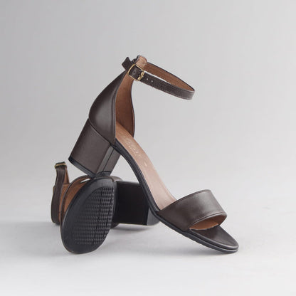 Froggie Shoes Shoes Froggie Women's Closed back ankle strap Sandal-Brown - 11879