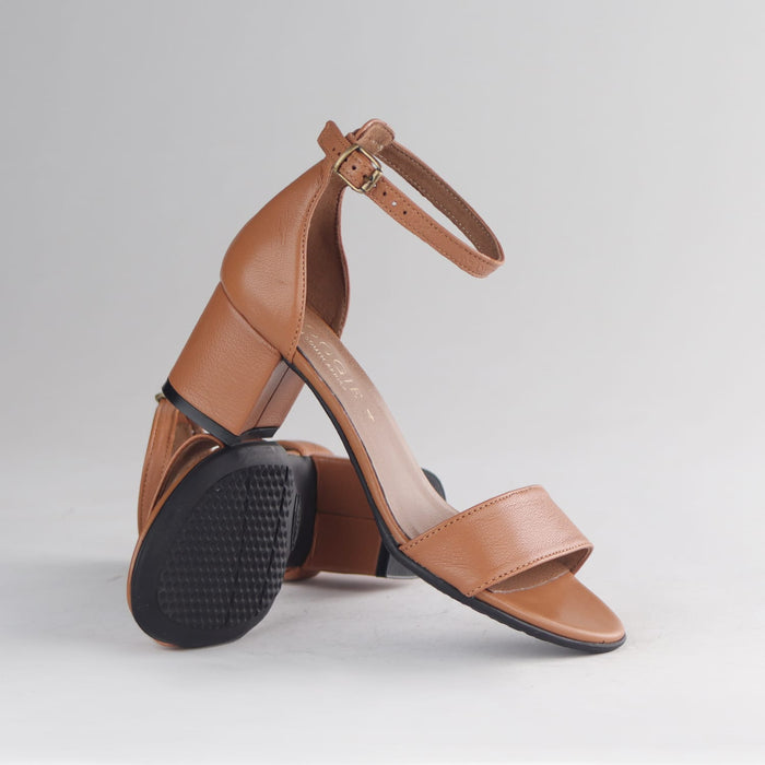 Froggie Shoes Shoes Froggie Women's Closed back ankle strap Sandal-Tan Leather - 11879