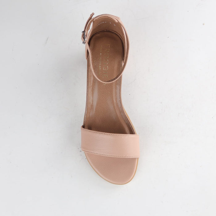 Froggie Shoes Closed Back Ankle Strap Sandal - top angle.