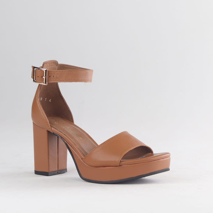 Froggie Shoes Sandals Closed Back Block Heel Sandal - side angle.