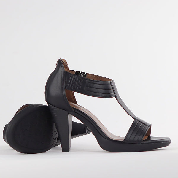 Froggie T-Bar High Heel Sandal in Black - 10729 - pair.