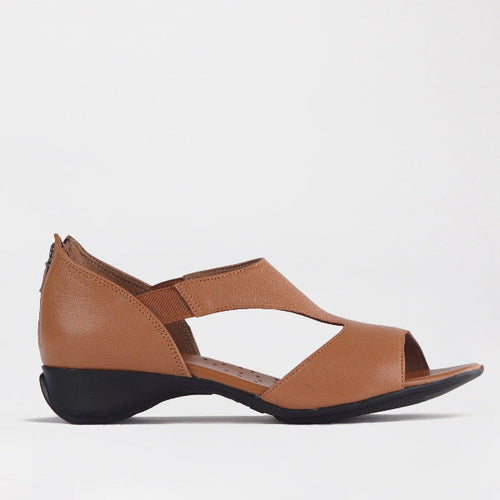 Factory Closed Back T-Bar Sandal in Tan - 12631 - single side.