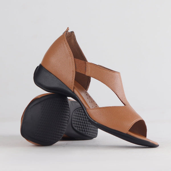 Factory  Closed Back T-Bar Sandal in Tan - 12631  - pair.