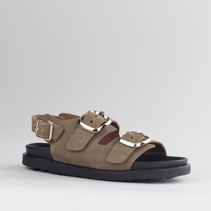 Froggie Shoes Shoes Froggie Women's Double buckle sling slide in Forest - 12861