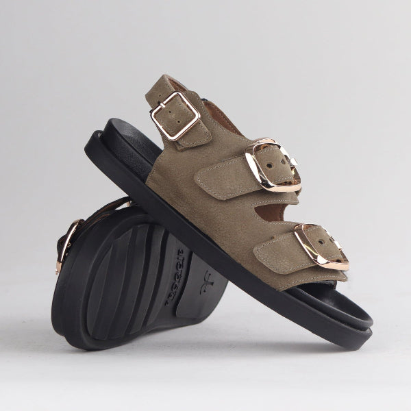 Froggie Shoes Shoes Froggie Women's Double buckle sling slide in Forest - 12861