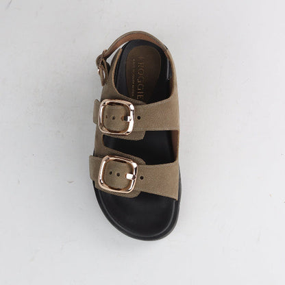 Froggie Shoes Shoes Froggie Women's Double buckle sling slide in Forest - 12861