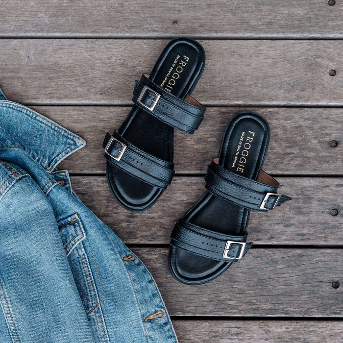 Factory Shop Sandals Double Buckle Slide Sandal