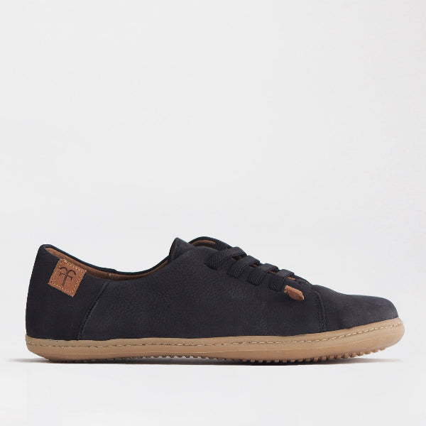 Froggie Lace-up Barefoot Shoe with Removable Footbed in Black - 12828 - single side.