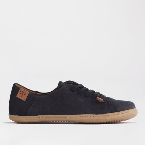 Froggie Lace-up Barefoot Shoe with Removable Footbed in Black - 12828 - single side.