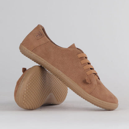 Froggie Shoes Shoes Froggie Women's Elasticated lace Barefoot Shoe- Removable Footbed-Tabacco Nubuk - 12828