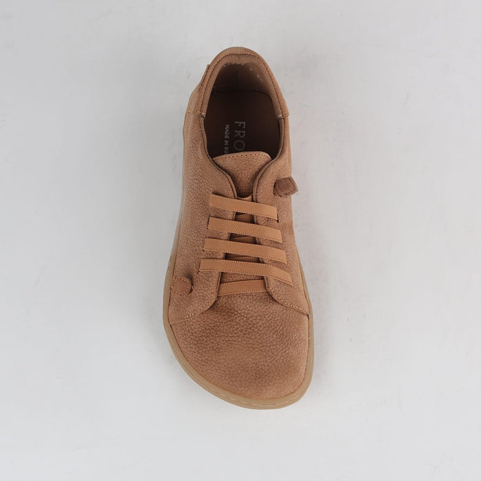 Froggie Shoes Shoes Froggie Women's Elasticated lace Barefoot Shoe- Removable Footbed-Tabacco Nubuk - 12828