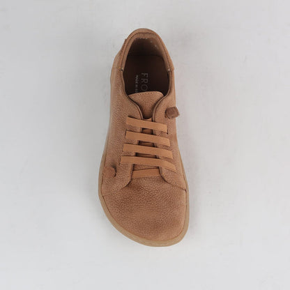 Froggie Shoes Shoes Froggie Women's Elasticated lace Barefoot Shoe- Removable Footbed-Tabacco Nubuk - 12828