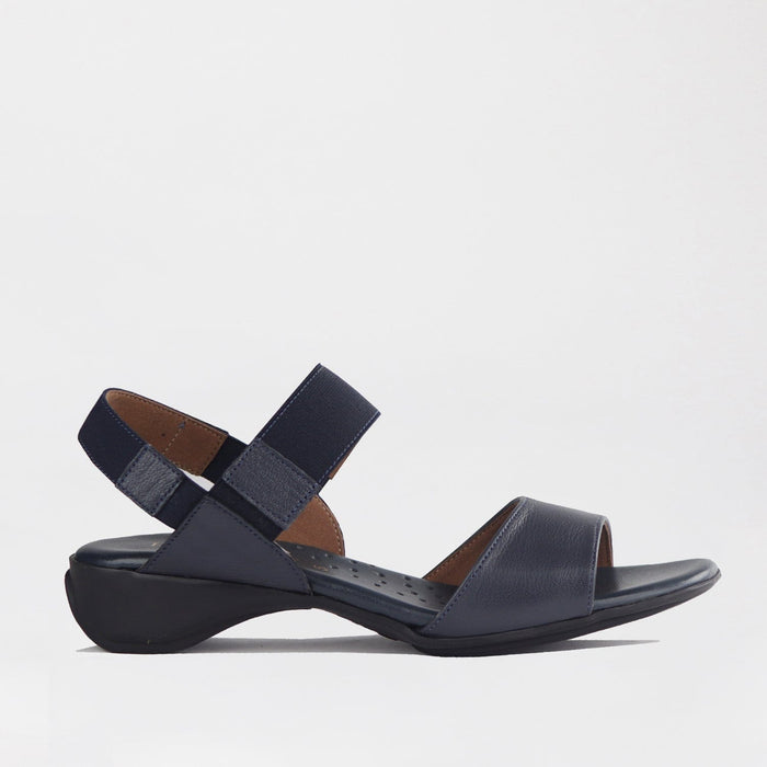 Factory Shop Shoes Froggie Women's Elasticated Strap Sandal in Navy - 12550