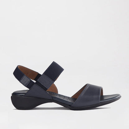 Factory Shop Shoes Froggie Women's Elasticated Strap Sandal in Navy - 12550