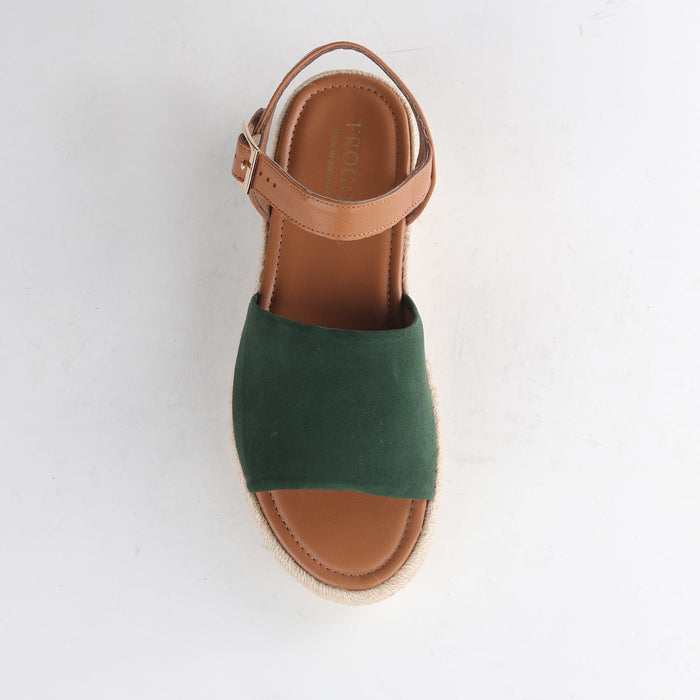 Froggie Shoes Shoes Froggie Women's Espadrille Wedge Sandal-Pine Suede - 12966