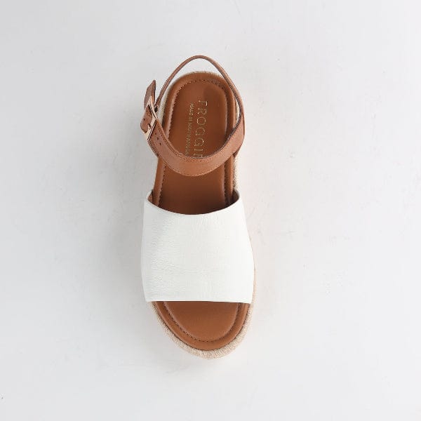 Froggie Shoes Shoes Espadrille Wedge Sandal in White - 12966