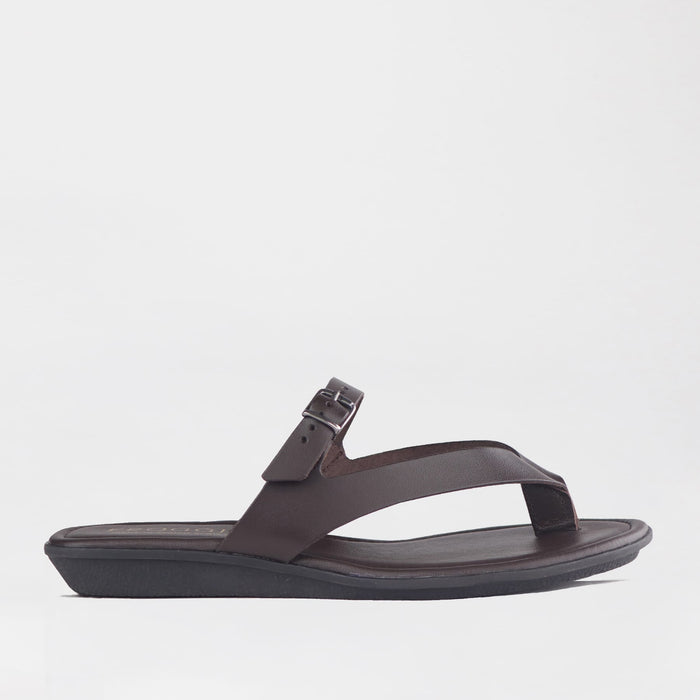Froggie Shoes Shoes 4 / Brown / 13136 Flat Buckle Thong